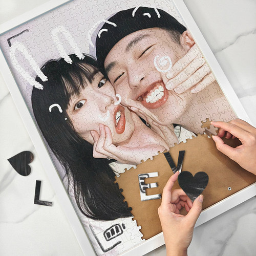 情侣照片相框diy手工定制礼物