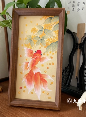 100%纯手绘国画竹子摆台4寸