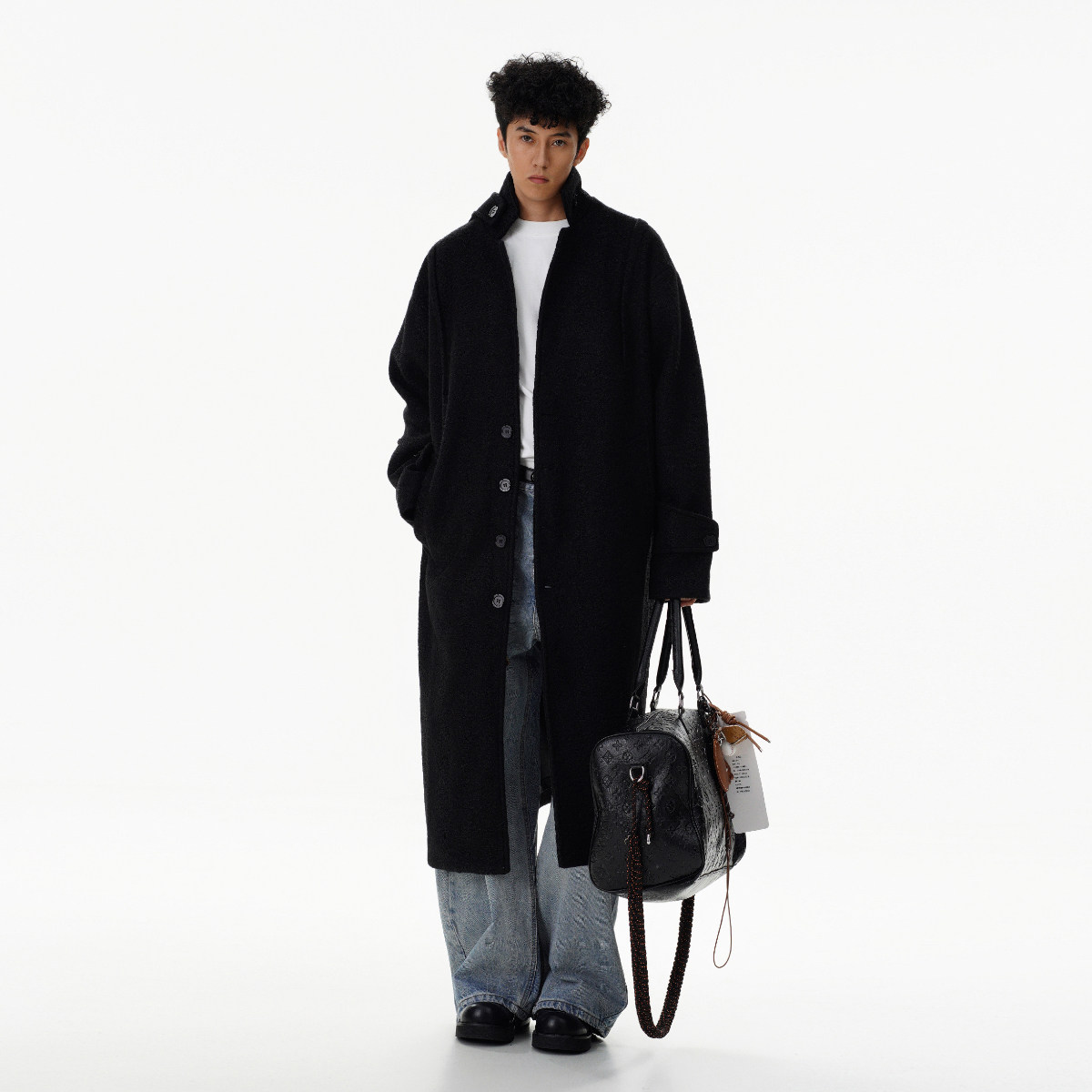 MRNEARLY美式复古高级感加厚长款毛呢大衣男冬季宽松保暖情侣外套,男装,棉衣,淘宝优惠券,粉丝福利购,淘宝优惠卷