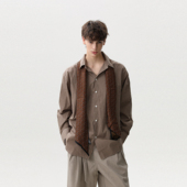 MRNEARLY美式 外套 男女情侣宽松休闲痞帅酷飒秋季 复古格子长袖 衬衫