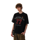 美式 复古街头运动夏季 情侣短袖 MRNEARLY t恤男高级感痞帅纯棉半袖