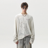 长袖 复古脏染纯棉秋季 T恤男女潮牌宽松高街痞帅上衣 美式 MRNEARLY