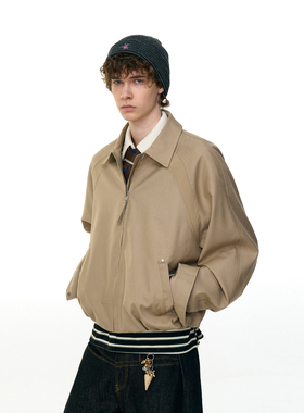 MRNEARLY解构拼接cleanfit外套男秋季情侣休闲高级感工装美式夹克