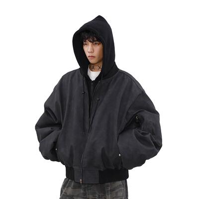 MRNEARLY美式复古飞行夹克外套男