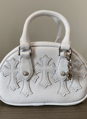 花魁silver 925纯银电镀18k白金配件白色十字gym bag保龄球手提包