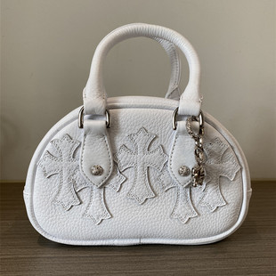 花魁silver bag保龄球手提包 925纯银电镀18k白金配件白色十字gym