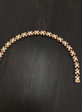 22k金TinyePlus十字花莫桑钻手链