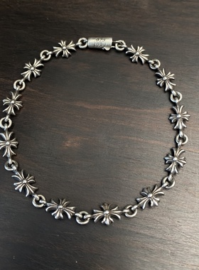 925纯银TinyE细十字花手链