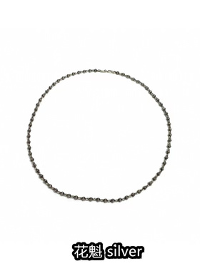 925纯银十字花球男女同款项链