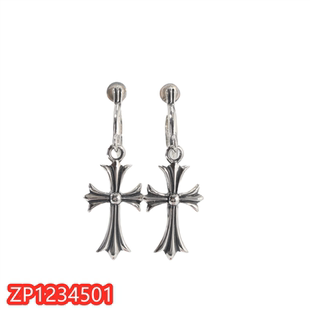 奢复古潮流情侣款 925纯银做旧十字架耳环欧个性 耳钉 silver 花魁