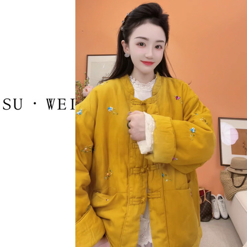 【小满棉袄】6666重工金丝刺绣原创新中式棉袄高端