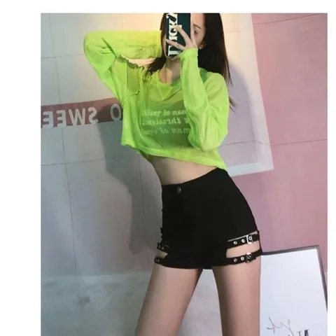 爵士短裤舞台lisa热裤同款DS服装打底裤子辣妹跳舞蹈钢管高腰