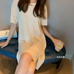 布夏季 长裙连衣裙新款 居家服风甜美冰凉睡裙宽松清凉日系小九