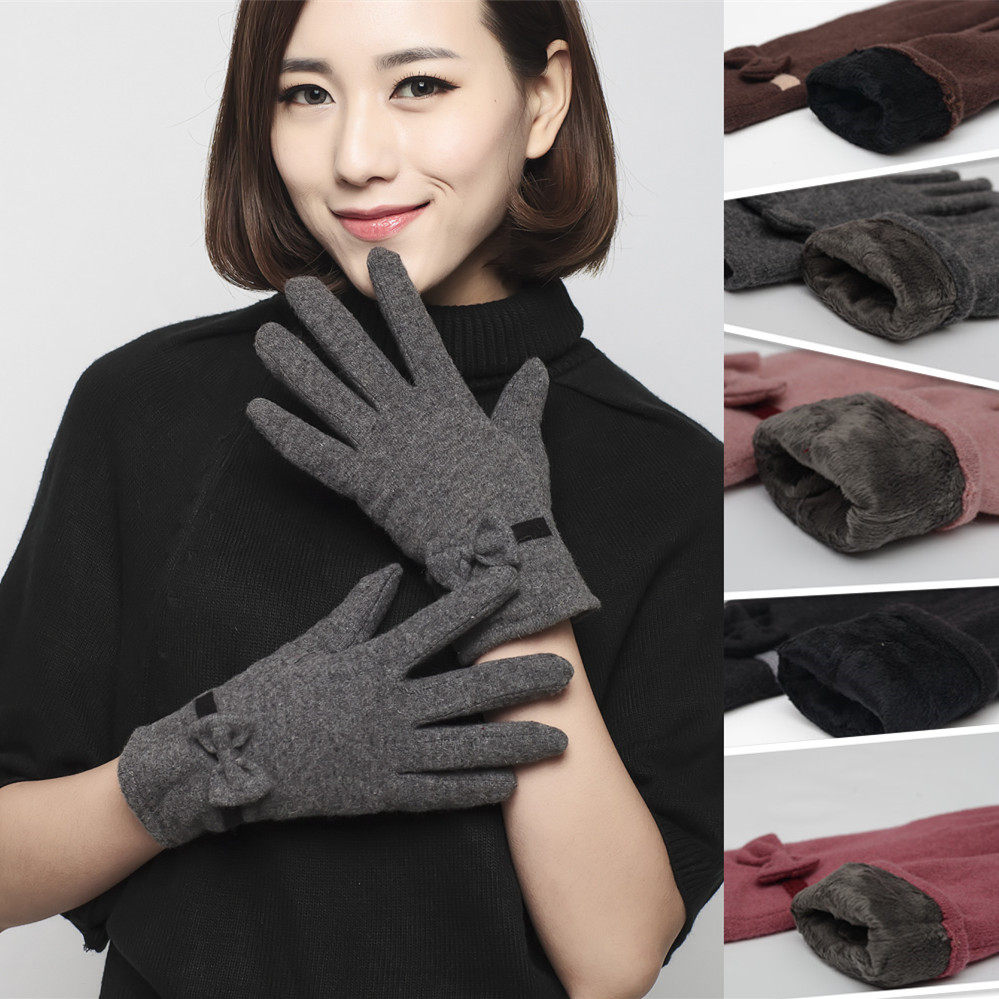 秋冬 男女加厚 户外羊毛毛线保暖手套防风 可爱韩版情侣牵手 包邮