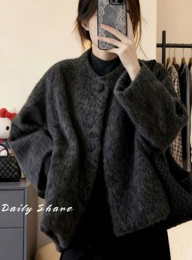 韩系独特漂亮巨好看的厚外套女2025新款冬季小香风高级感轻奢上衣