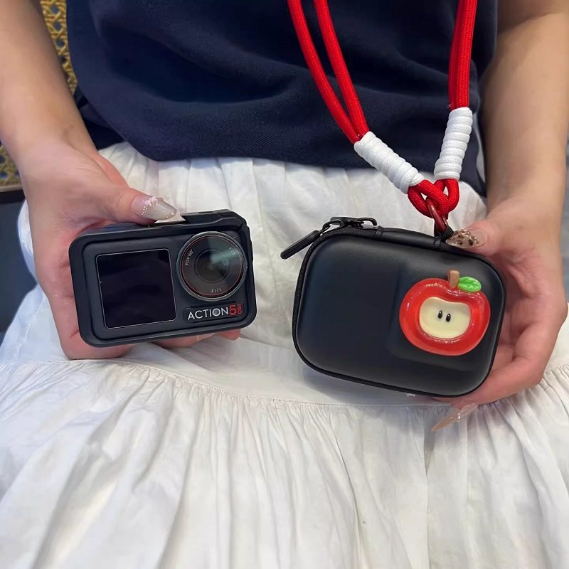 适用大疆action5pro/4/3收纳包影石360AcePro2运动相机包挂绳便携