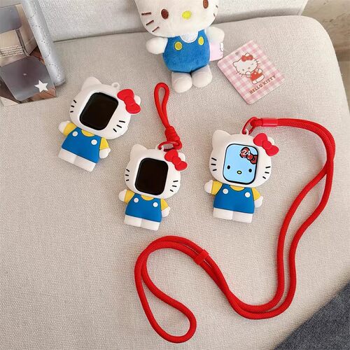 可爱kt猫适用applewatchultra3苹果手表保护套s10/9硅胶4567se2女