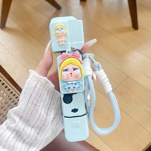 卡通哭娃适用DJI大疆pocket3保护套云台相机软硅胶配件防刮挂绳女