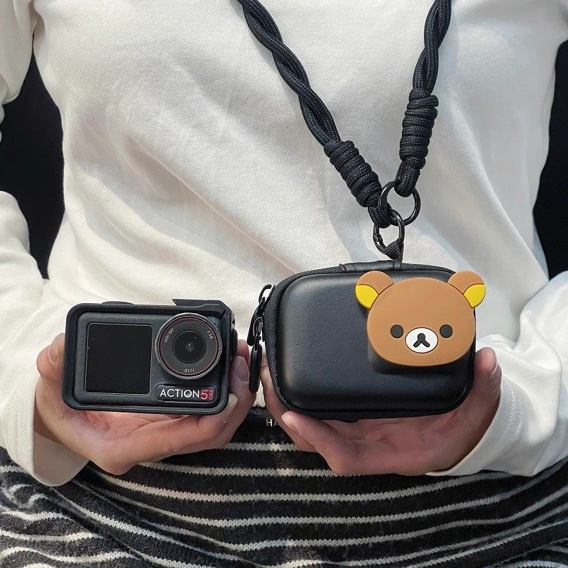 网红轻松熊适用大疆action6/5pro/4/3收纳包影石360AcePro2相机包