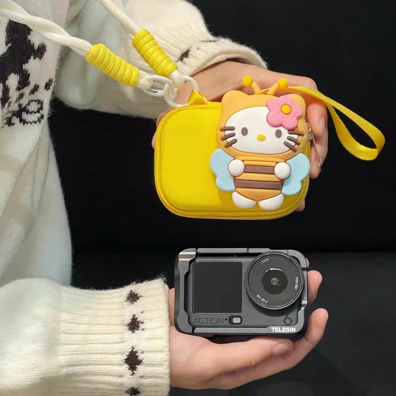 蜜蜂凯蒂猫适用大疆action6/5pro/4收纳包影石360AcePro2相机包女,3C数码配件,数码相机包,淘宝优惠券,粉丝福利购,淘宝优惠卷