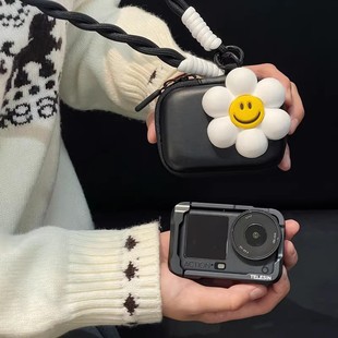 笑脸花朵适用大疆action6/5pro/4收纳包影石360AcePro2相机包挂绳