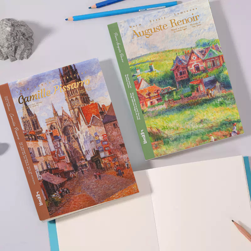 联华复古高颜值雷诺阿光影A5裸装速写素描本加厚空白美术绘画本子