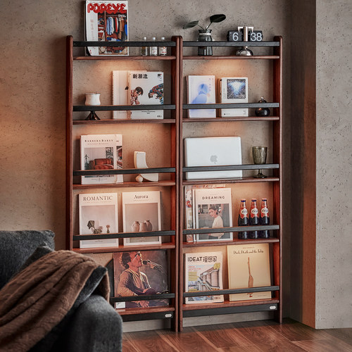 色格+书架+组合书架+黑胡桃木