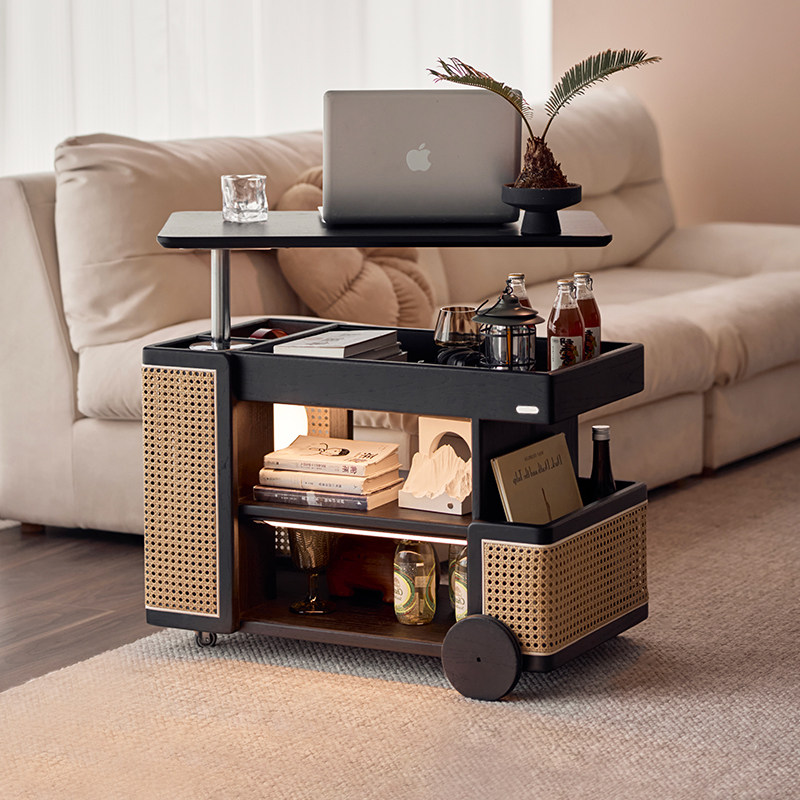 色格实木可移动巴士边几旋转升降客厅沙发边茶几小户型餐桌小推车,住宅家具,角几/边几,淘宝优惠券,粉丝福利购,淘宝优惠卷