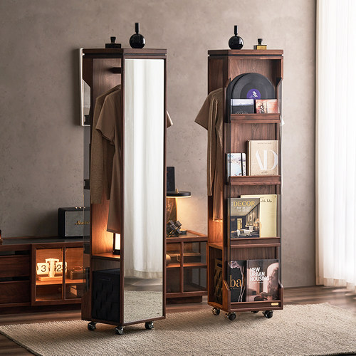 可移动全身镜色格多功能