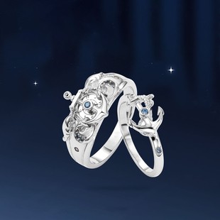 碧蓝航线戒指五周年“比翼双飞”对戒纪念对戒套装情侣浪漫礼物戒