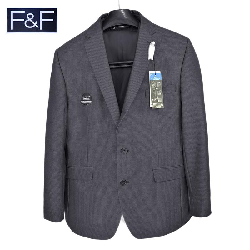 *周道*英国tesco乐购麦穗纹深灰单西服上衣外套免烫外贸原单出口