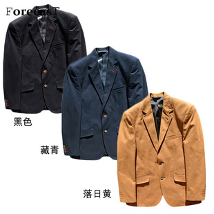 *周道*纯棉硬挺板正免烫175CM160斤穿男单西服上衣西班牙FORECAST
