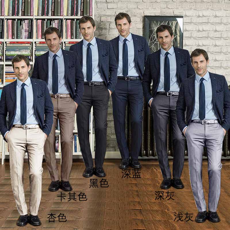 免烫伸缩腰美国stafford男西裤