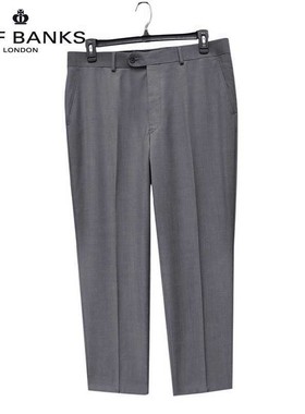 *周道*免烫%50羊毛男西裤185斤2尺9腰以上特体原单英国JEFF BANKS