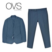周道 编织纹经典 百搭都市修身 魅蓝男西服套装 套西原单意大利OVS