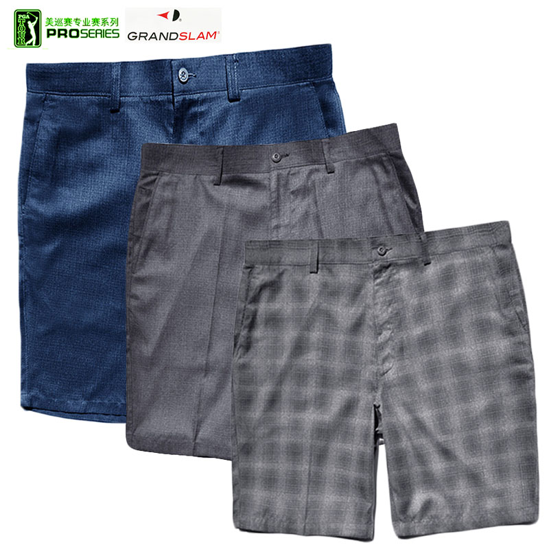 毛呢迷你格高尔夫男短裤PGATOUR