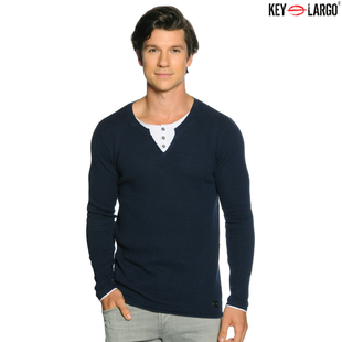 周道服装原单德国KEY LARGO纯棉男毛线衣ST ALLONE上衣打底毛衣