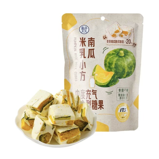 盒马代购南瓜米乳小方110g