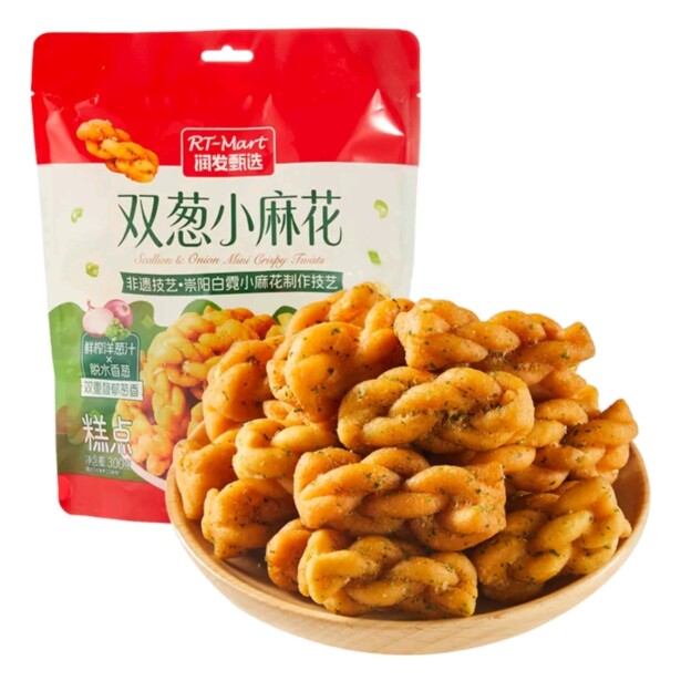 大润发长沙代购RT-Mart海苔肉松小麻花300g双葱小麻花300g