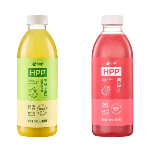 小象超市长沙代购小象100%HPP西瓜汁 新疆阿克苏王林苹果汁750ml