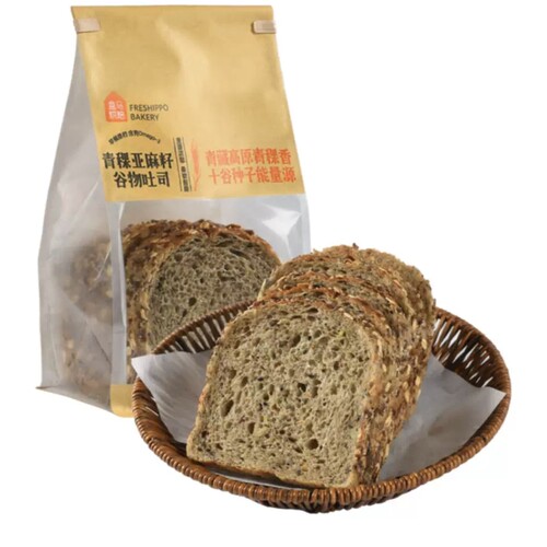 盒马烘焙 青稞亚麻籽谷物吐司 240g 6片