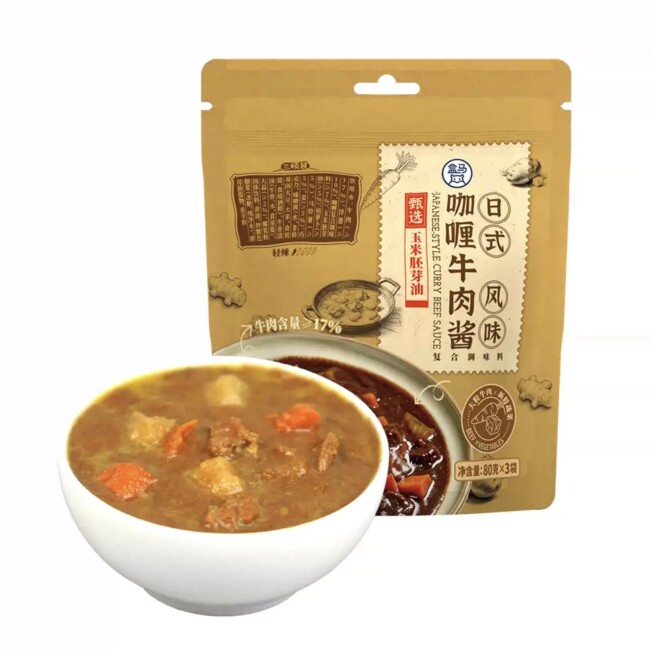盒马代购日式风味咖喱牛肉酱老北京风味肉丁炸酱肉末茄子酸豆角