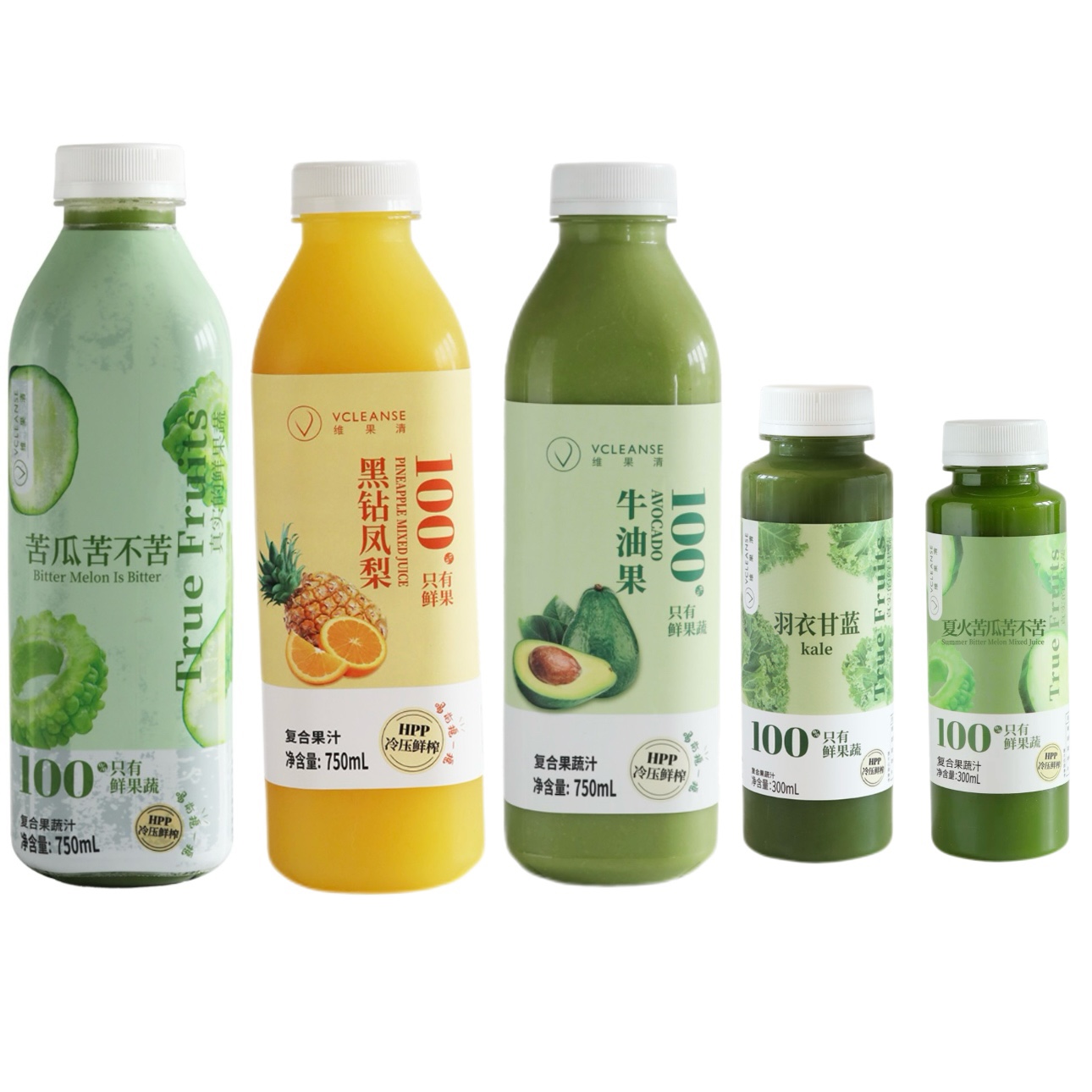 盒马 维果清HPP苦瓜苦不苦黑钻凤梨复合果蔬汁牛油果羽衣甘蓝