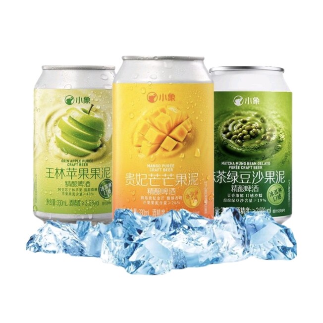 小象超市小象代购贵妃芒芒 抹茶绿豆 王林苹果果泥精酿啤酒330ml