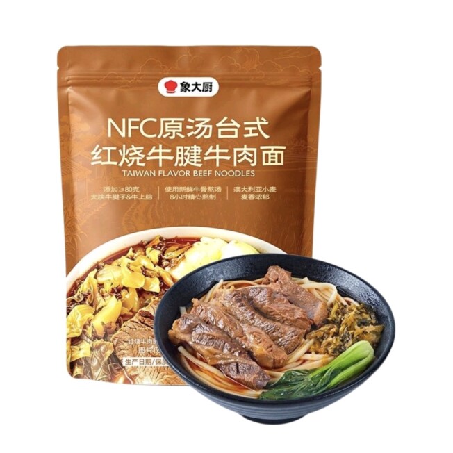 小象超市代购象大厨NFC原汤台式红烧牛腱牛肉面580g