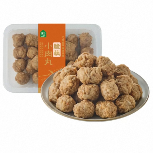 盒马工坊 脆藕小肉丸300g肉香饱满肥瘦相间