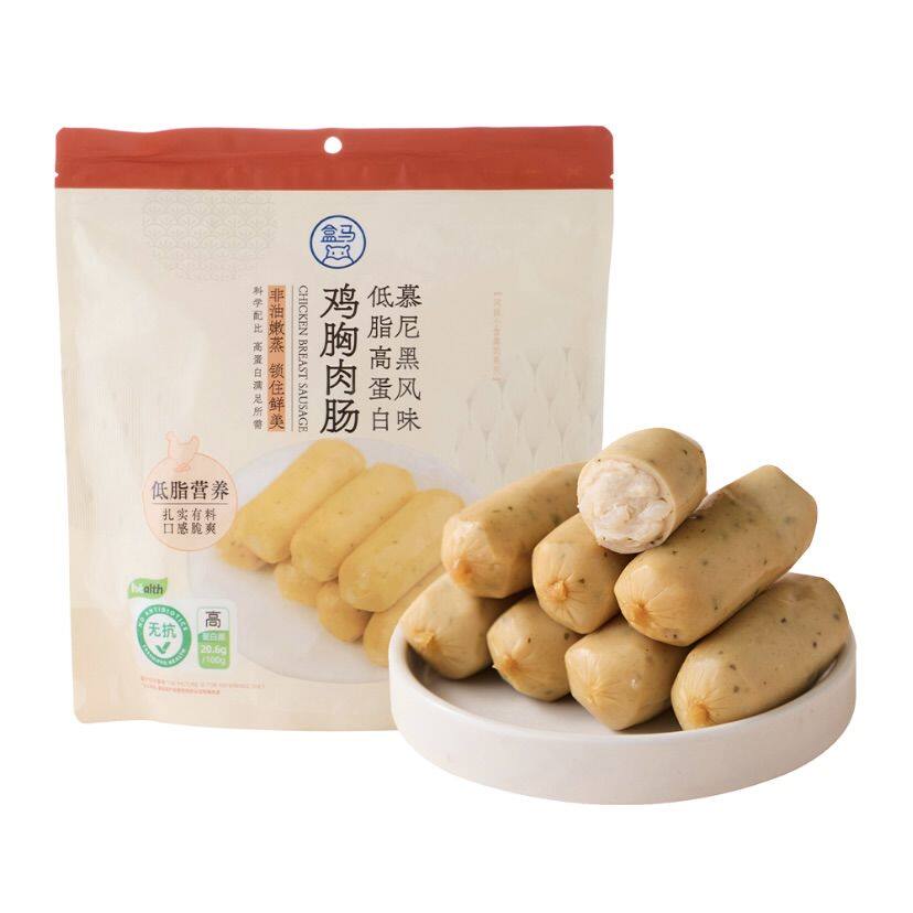 盒马MAX长沙代购分装低脂高蛋白鸡胸肉肠(慕尼黑风味)