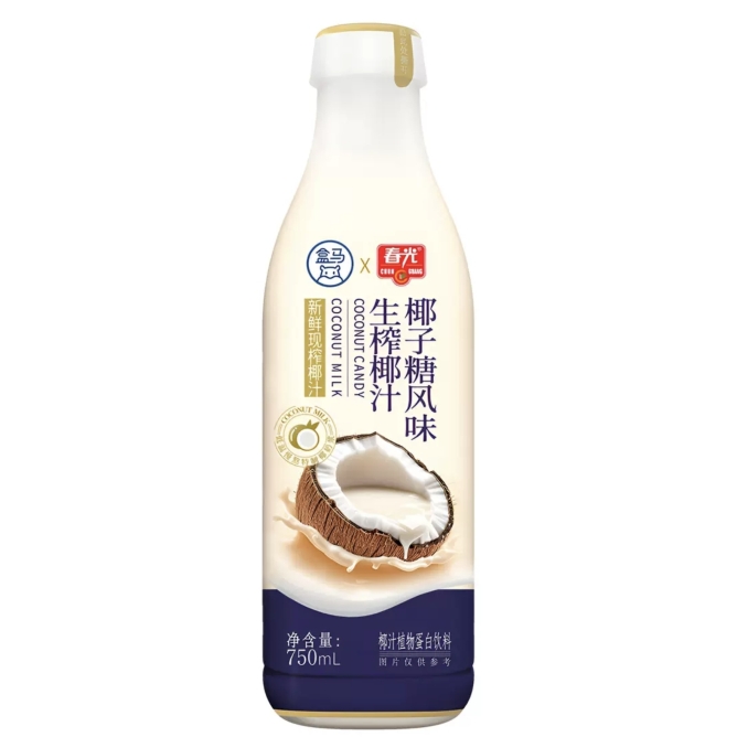 盒马 代购X春光 椰子糖风味生榨椰汁 750g