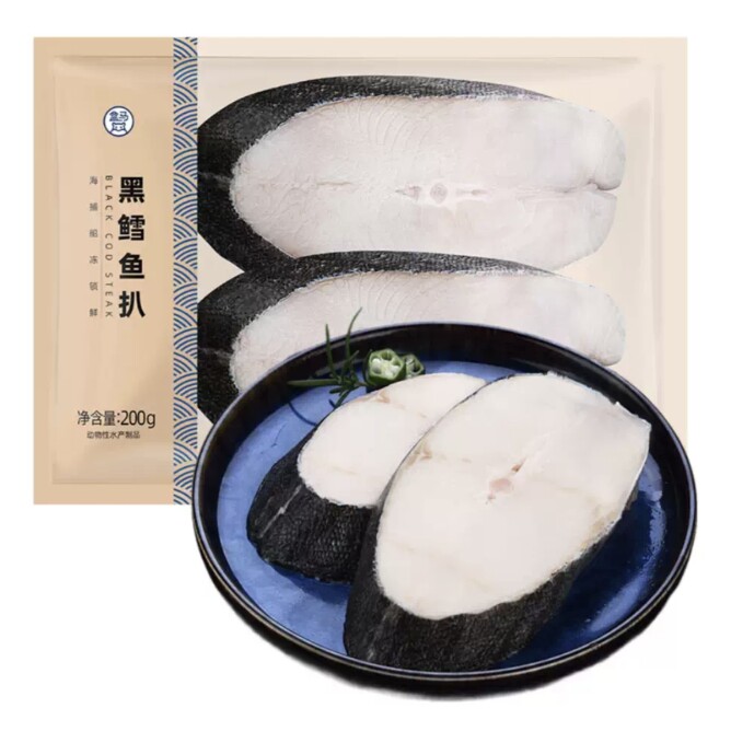 盒马南极银鳕鱼扒200g黑鳕鱼块200g(1-2片)