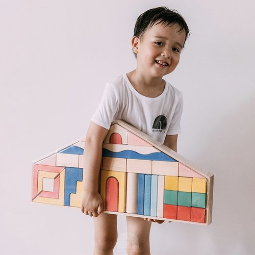 avdartoys大房子椴木拼装玩具
